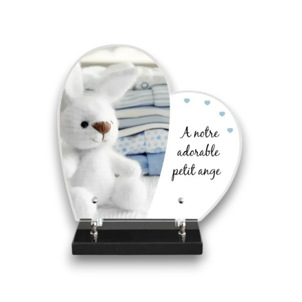 Plaque altuglas cœur 28x27cm -Enfant 05