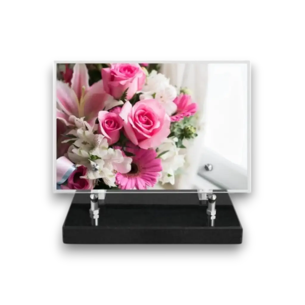 Plaque altuglas rectangulaire 15x22,5cm - Fleurs 2067